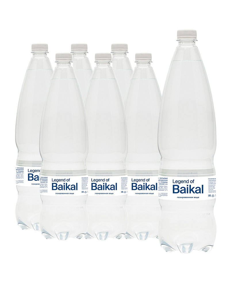 Вода питьевая «Legend of Baikal» газированная, 1,5 л, пластик (упаковка 6 шт)